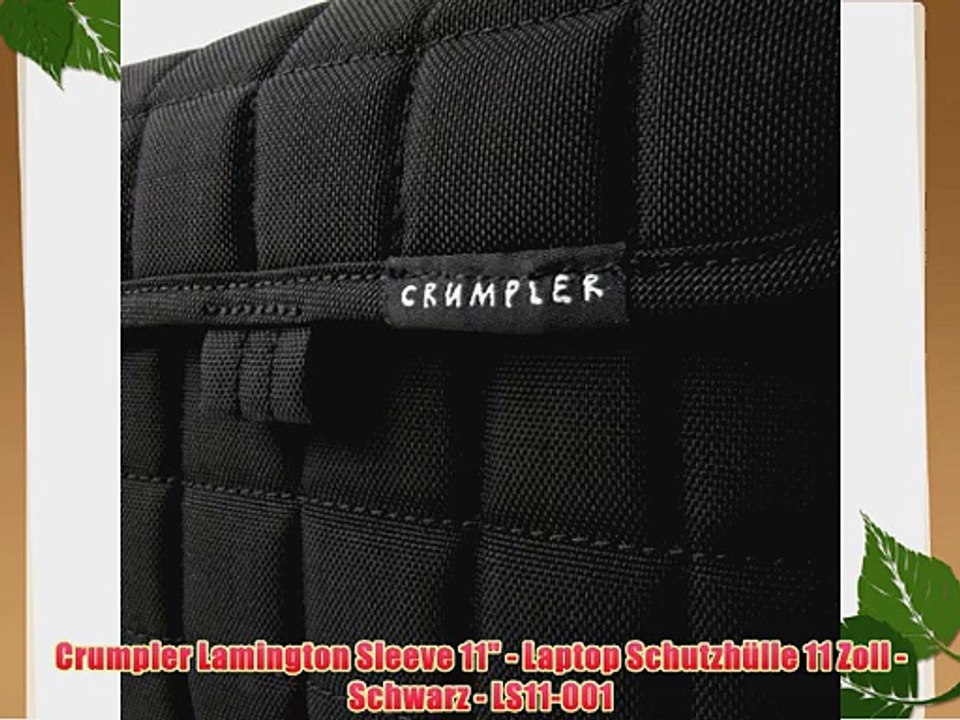 Crumpler Lamington Sleeve 11 - Laptop Schutzh?lle 11 Zoll - Schwarz - LS11-001