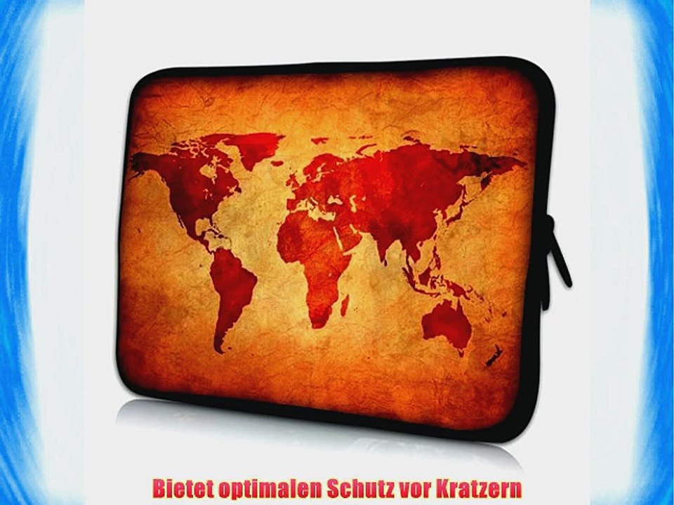 Pedea Design Schutzh?lle Notebook Tasche 439 cm (173 Zoll) neopren brown global map