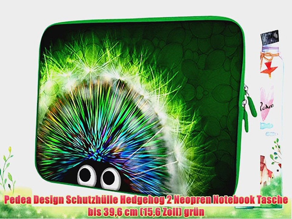 Pedea Design Schutzh?lle Hedgehog 2 Neopren Notebook Tasche bis 396 cm (156 Zoll) gr?n
