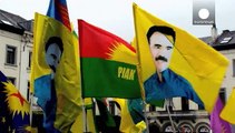 PKK yandaşları Brüksel'de gösteri düzenledi