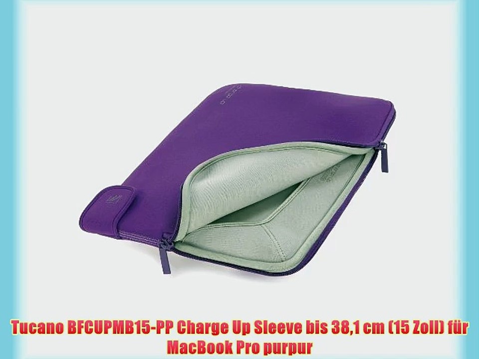 Tucano BFCUPMB15-PP Charge Up Sleeve bis 381 cm (15 Zoll) f?r MacBook Pro purpur