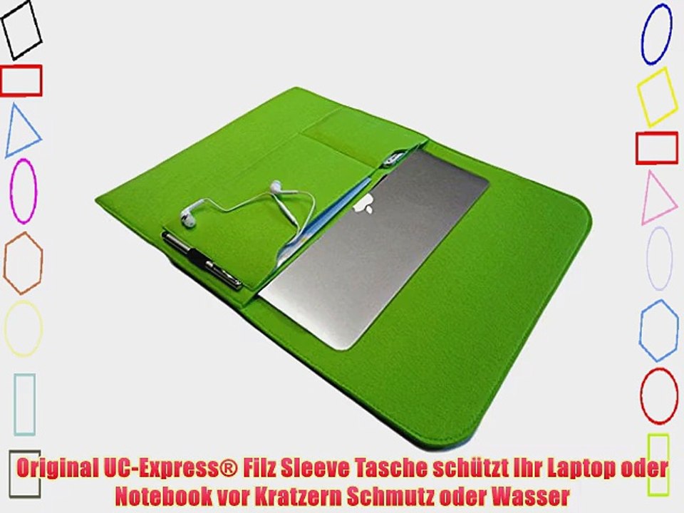 UC-Express? edle und umweltfreundliche Laptop Schutzh?lle aus strapazierf?higem Filz mit praktischen