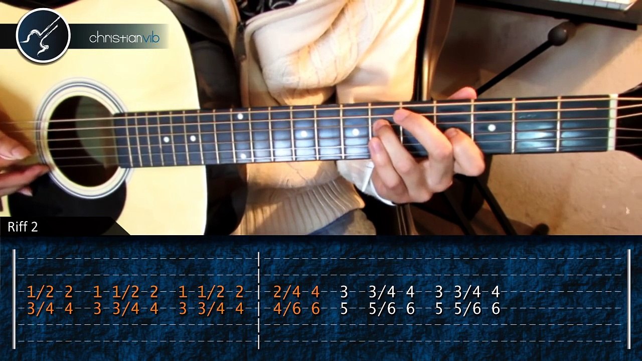 Cómo tocar "La Camisa Negra" de Juanes en Guitarra Acústica (HD) Tutorial Arpegio - Christianvib