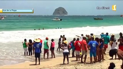 Arrivée 2e étape Sainte-Anne - Diamant