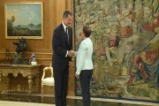 Felipe VI recibe a la presidenta de Navarra, Uxue Barcos