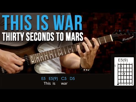 Thirty Seconds To Mars - This Is War (como tocar - aula de guitarra)
