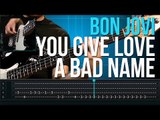 Bon Jovi - You Give Love A Bad Name (como tocar - aula de contra-baixo)