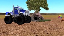Monster Trucks Cartoons for Children   Lion Vs Monster Trucks   Monster Truck Chasing Lion