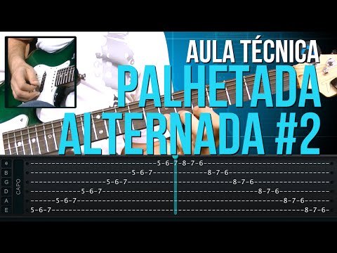 Exercícios de Palhetada Alternada #2 (aula técnica de guitarra)