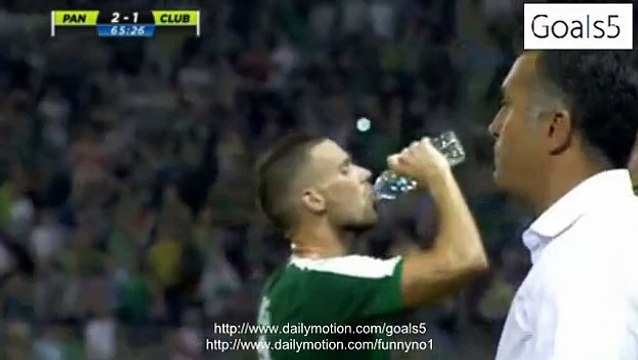 Nikos Karelis Goal Panathinaikos Athens 2 - 1 Club Brugge Champions League 28-7-2015