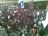 Iran - Tehran 7 Dec 2010. Student protest at Polytechnic Uni (some 50 basiji amon a sea of students)