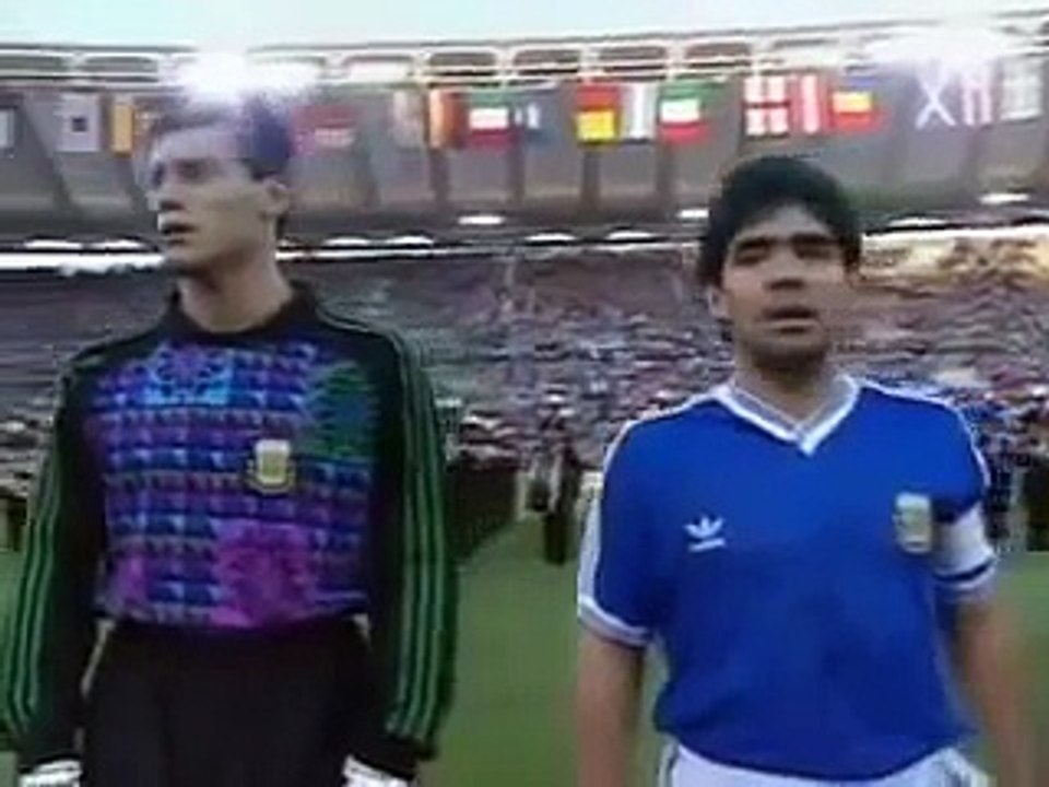 Argentina vs Alemania Mundial Italia 1990 FINAL Himnos y Alineacion