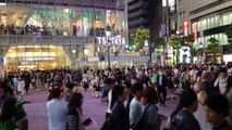 Shibuya - the busiest pedestrian crossing in the world. Tokyo, Japan