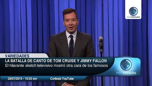 Así fue la competencia de canto entre Tom Cruise y Jimmy Fallon