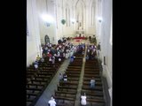 Toque dos sinos antes de missa na Catedral Metropolitana de Vitória