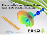 Antenna Magus and FEKO conformal antenna design and placement