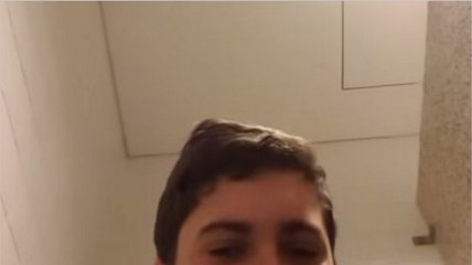 Dude Turns Up Volume Because He's In The Bathroom Alone He Wasn't Alone