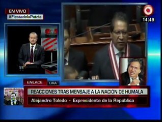 Toledo: 'Humala no anunció medidas para superar estancamiento económico'