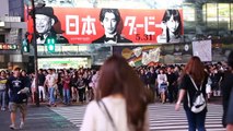 Shibuya crossing - the busiest pedestrian crossing in the world. Tokyo, Japan