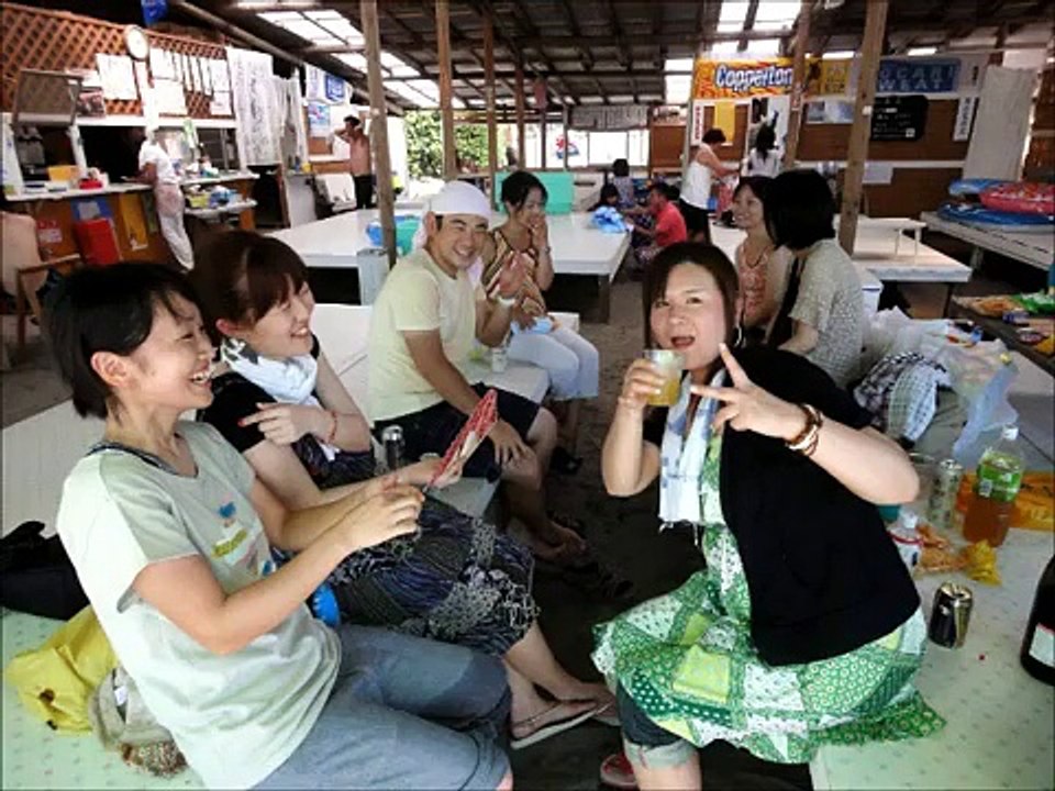 2012.8.2　真夏の果実(サザン)　森戸海岸の海の家で三線教室＆BBQ
