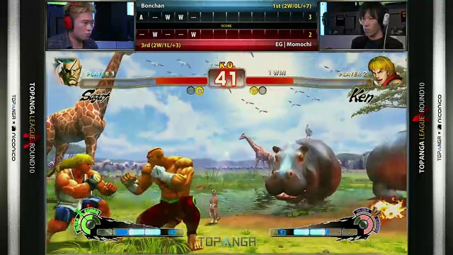USF4 - Bonchan (Sagat) vs Momochi (Ken) - TL4A Round11 Battle3