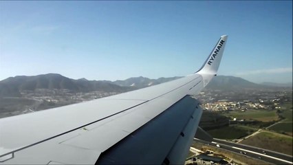 Ryanair Landing in Malaga