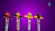 Angry Birds Candy Fan Finger Family Cartoon Animation Nursery Rhymes For Children