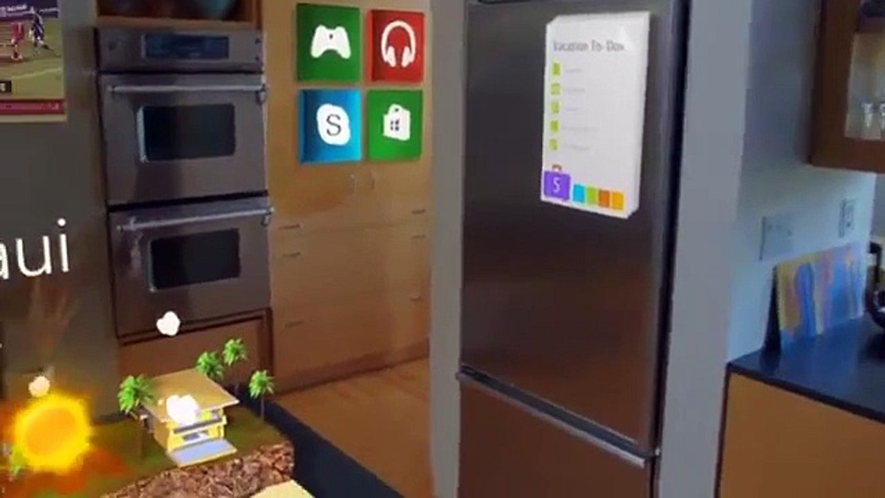 ---Microsofts 'Hololens' Windows 10 Holographic Demonstration - YouTube