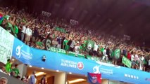 Olympiacos and Panathinaikos fans - Final Four Euroleague 2012