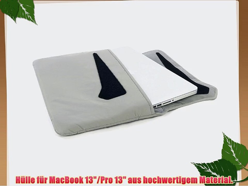 Tucano Softskin Notebooktasche f?r Apple MacBook Pro bis 33 cm (13 Zoll) silbergrau