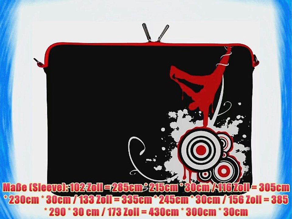 Digittrade LS163-15 Black Beat Designer Neopren Notebook Sleeve 391 - 396 cm (154 - 156 Zoll)
