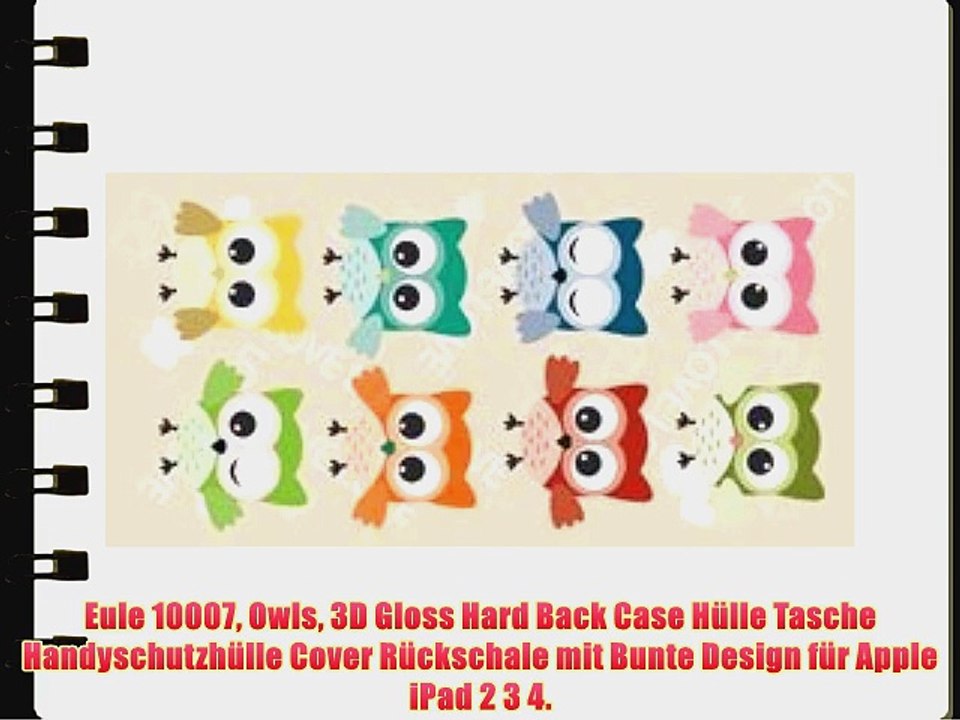 Eule 10007 Owls 3D Gloss Hard Back Case H?lle Tasche Handyschutzh?lle Cover R?ckschale mit
