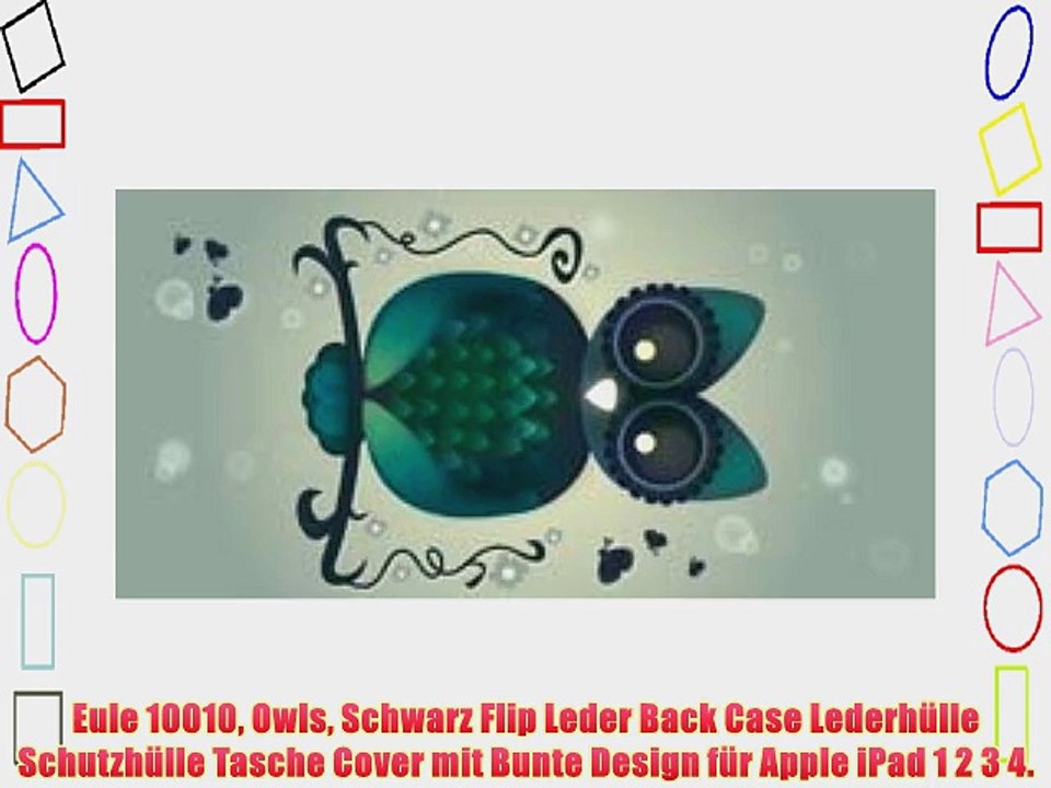Eule 10010 Owls Schwarz Flip Leder Back Case Lederh?lle Schutzh?lle Tasche Cover mit Bunte