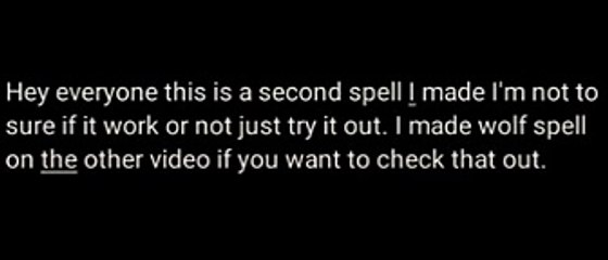 New vampire spell - My spell