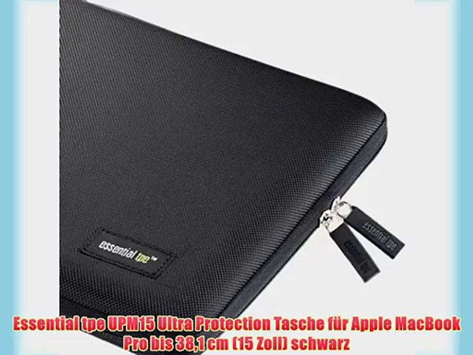 Essential tpe UPM15 Ultra Protection Tasche f?r Apple MacBook Pro bis 381 cm (15 Zoll) schwarz