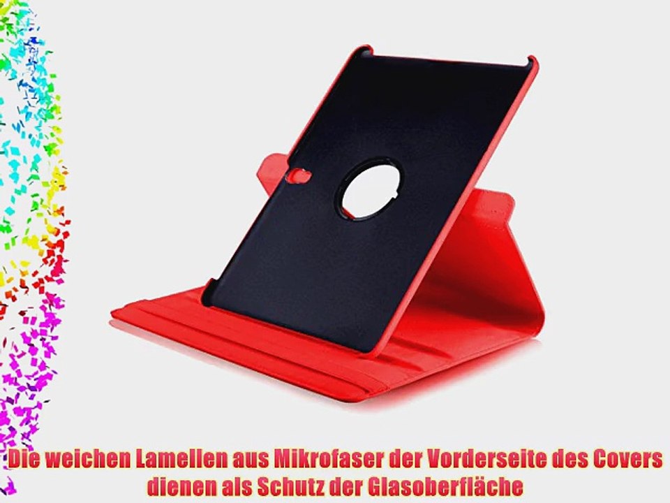 360 Grad Drehung Schutz Tasche Schutzh?lle f?r iPad Air MOTIV DESIGN TAB004 Macarons rot Muster