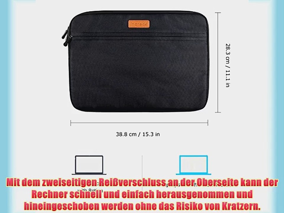 Inateck Schutzh?lle f?r Laptops 15-156 Zoll Macbook Pro Retina Sleeve H?lle Kunstleder Laptop