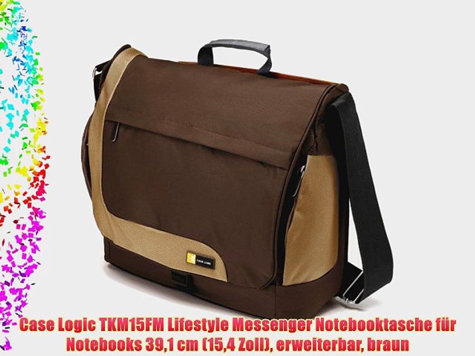 Case Logic TKM15FM Lifestyle Messenger Notebooktasche f?r Notebooks 391 cm (154 Zoll) erweiterbar