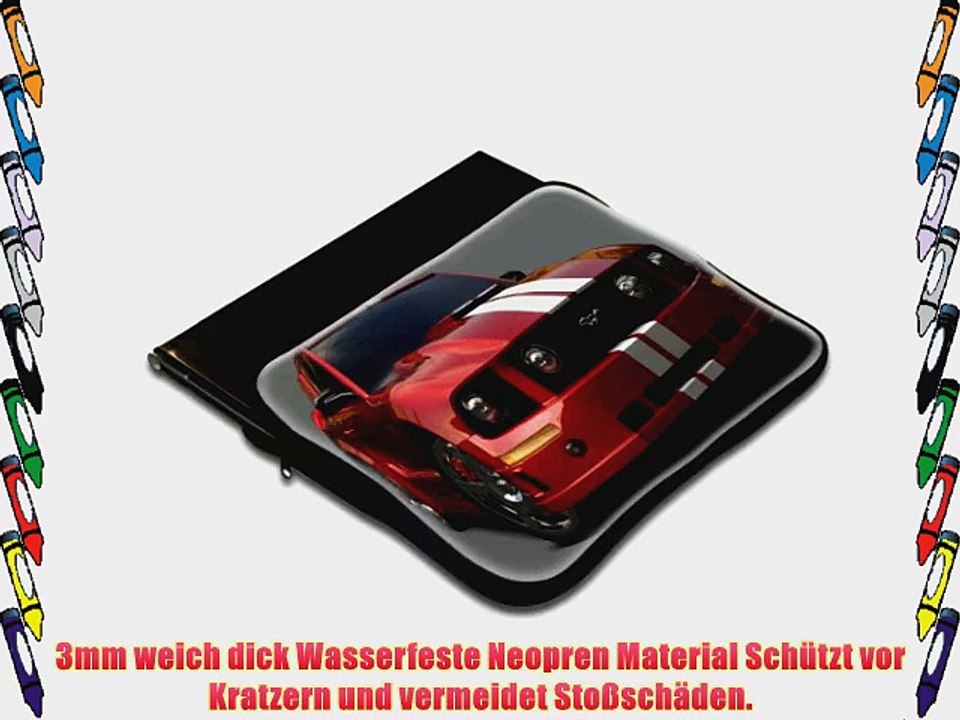 Autos 10091 Red Car Wasserfest Neopren Weich Zip Geh?use Computer Sleeve Laptop Tasche Schutzh?lle