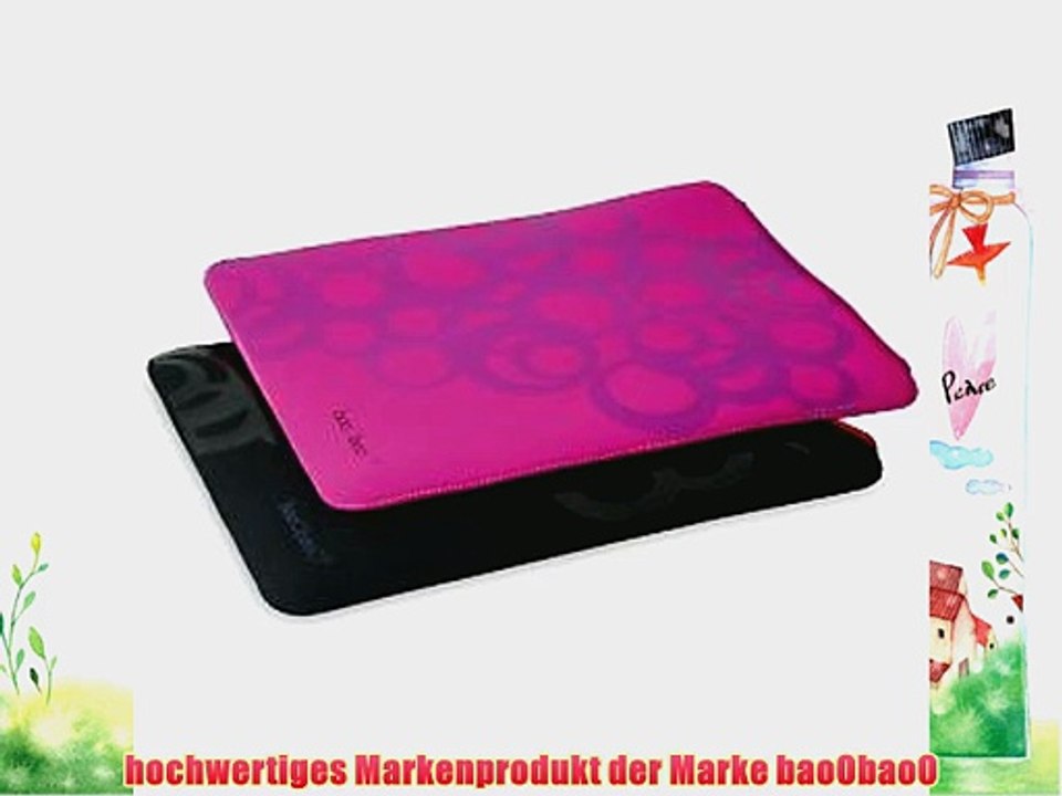 BAOOBAOO Laptophuelle Neopren pink mit U-Form Oeffnung