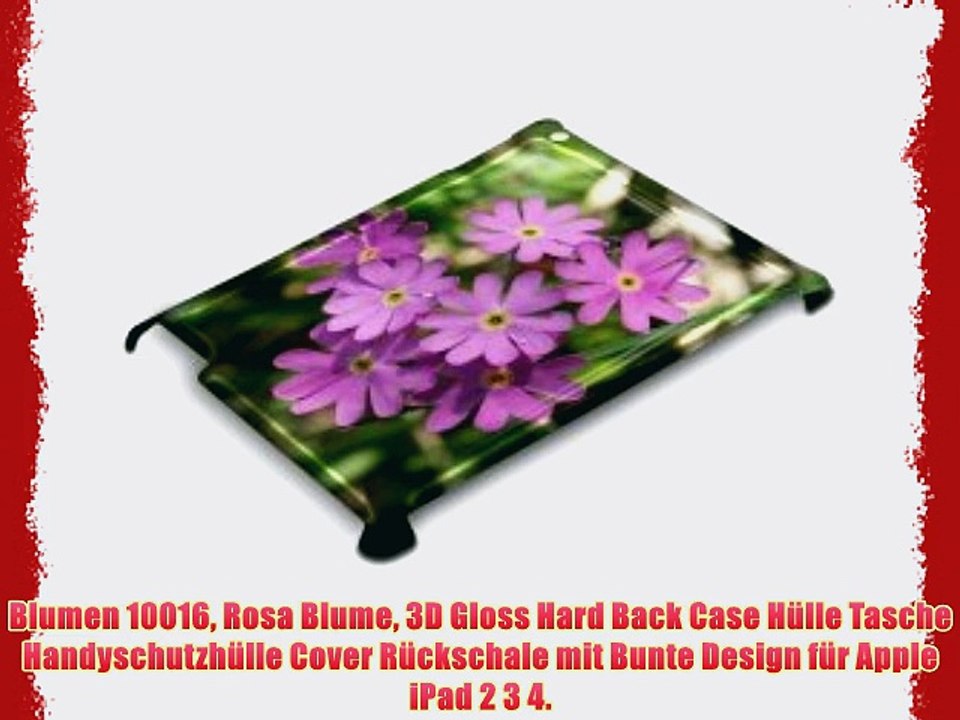 Blumen 10016 Rosa Blume 3D Gloss Hard Back Case H?lle Tasche Handyschutzh?lle Cover R?ckschale
