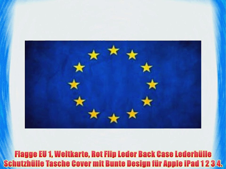 Flagge EU 1 Weltkarte Rot Flip Leder Back Case Lederh?lle Schutzh?lle Tasche Cover mit Bunte