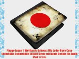 Flagge Japan 1 Weltkarte Schwarz Flip Leder Back Case Lederh?lle Schutzh?lle Tasche Cover mit