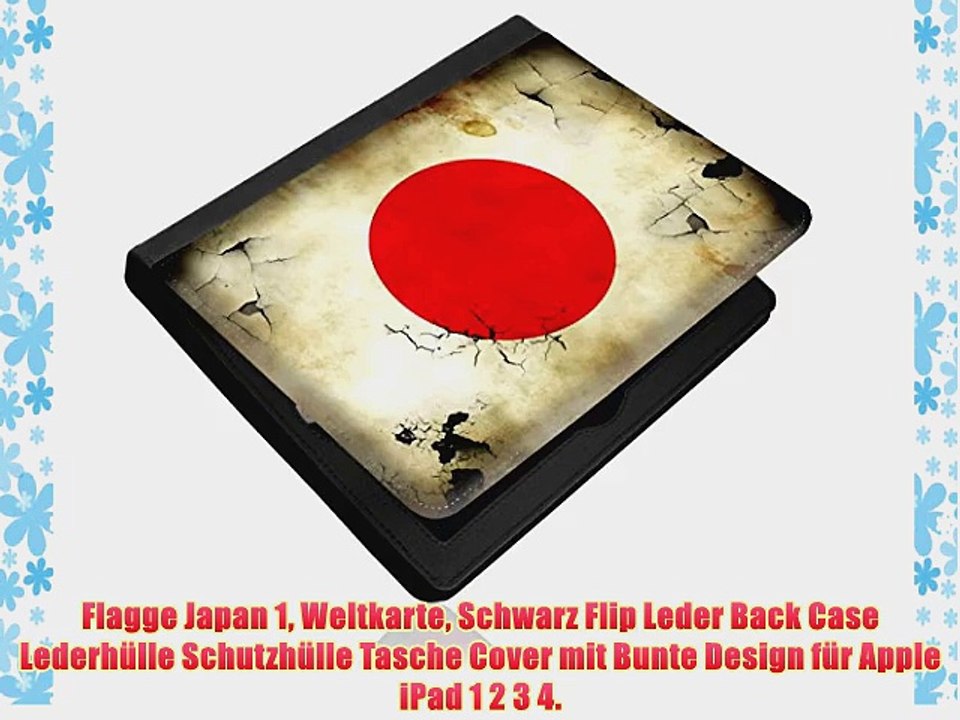 Flagge Japan 1 Weltkarte Schwarz Flip Leder Back Case Lederh?lle Schutzh?lle Tasche Cover mit