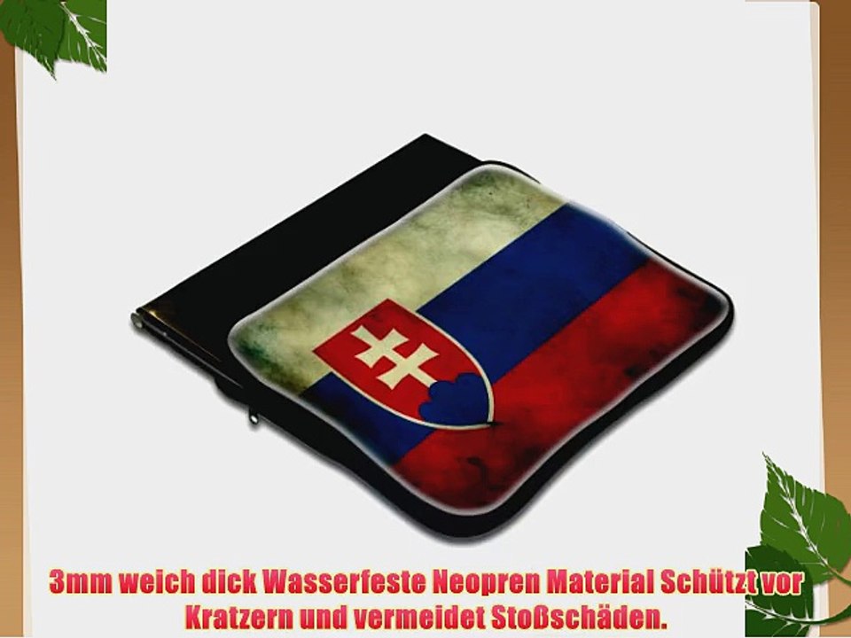 Flagge Slowakei 2 L?ndern Wasserfest Neopren Weich Zip Geh?use Computer Sleeve Laptop Tasche