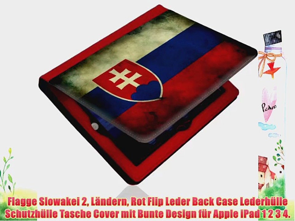 Flagge Slowakei 2 L?ndern Rot Flip Leder Back Case Lederh?lle Schutzh?lle Tasche Cover mit