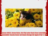 Katzen 10022 Graue Katze Rot Flip Leder Back Case Lederh?lle Schutzh?lle Tasche Cover mit Bunte