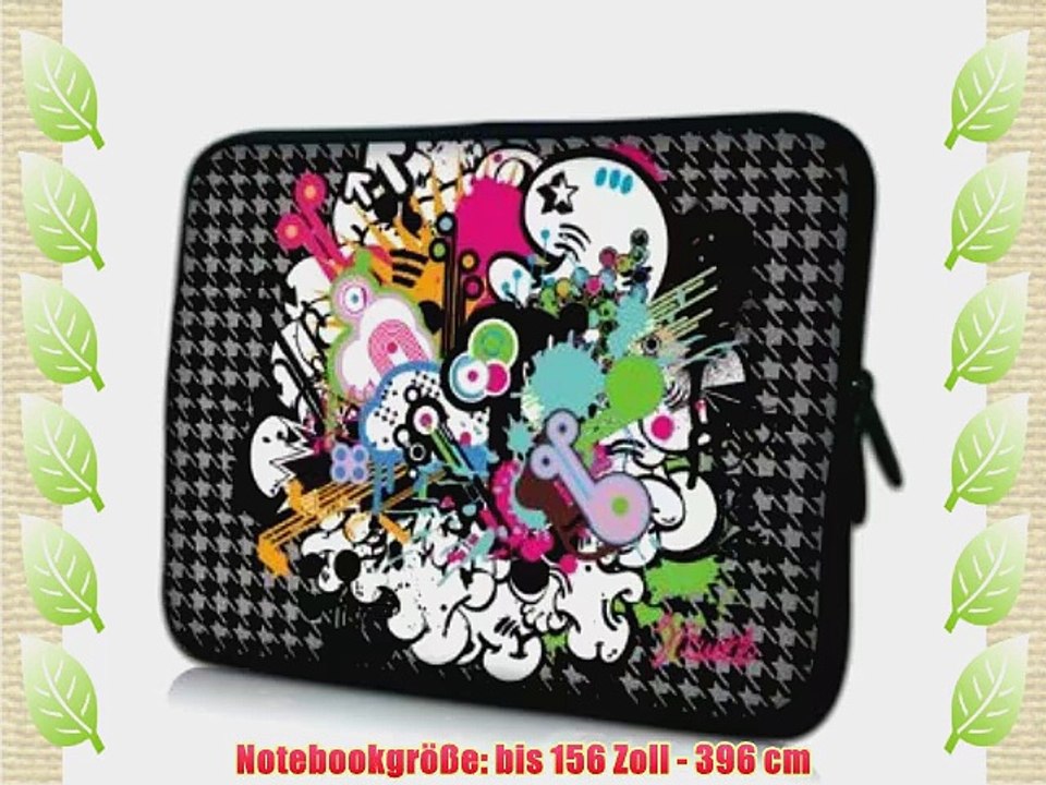 Laptoptasche Notebooktasche Designer Sleeve Gr??e 396cm von 15 bis 156 Zoll Neopren Labelprint