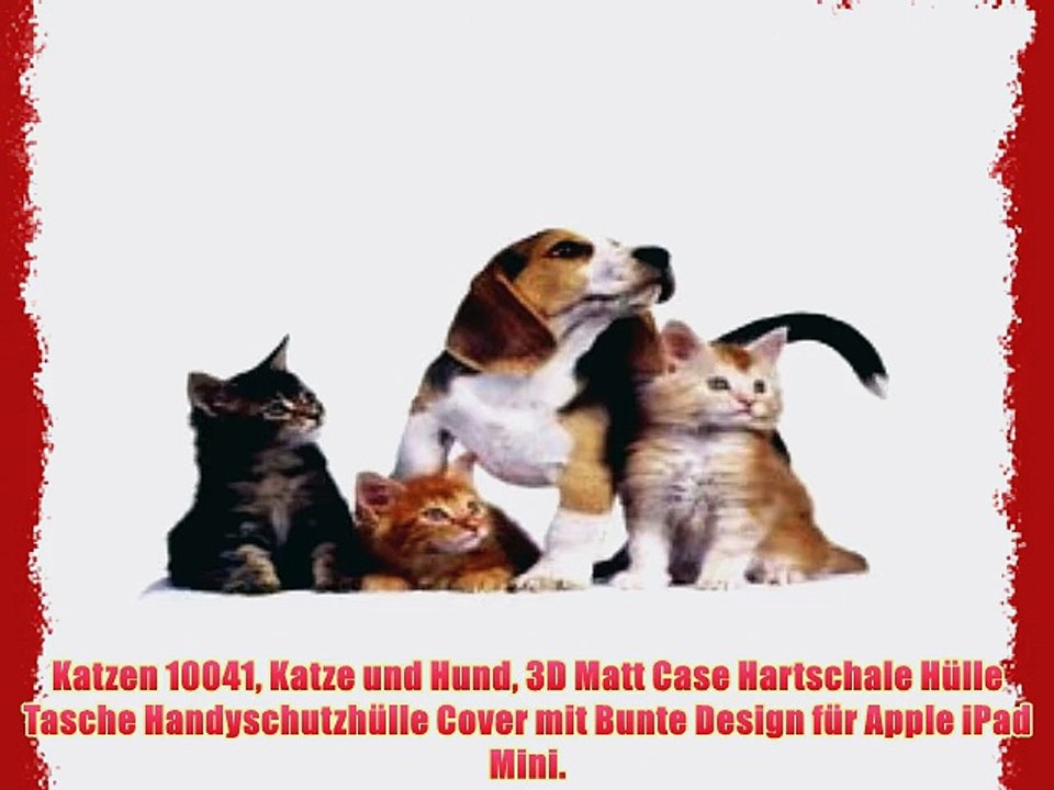 Katzen 10041 Katze und Hund 3D Matt Case Hartschale H?lle Tasche Handyschutzh?lle Cover mit