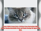 Katzen 10046 Graue Katze 3D Gloss Case Hartschale H?lle Tasche Handyschutzh?lle Cover mit Bunte